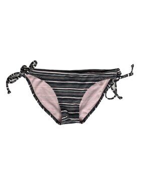 Xhilaration Swim Suit Bottoms Bikini Small Black New Pink Striped Summer Pool
